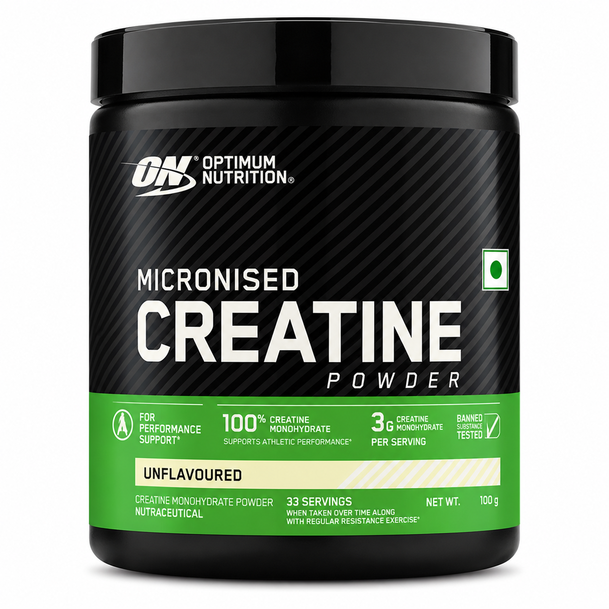 Optimum Nutrition Micronized Creatine Monohydrate Powder (Unflavoured) 100g