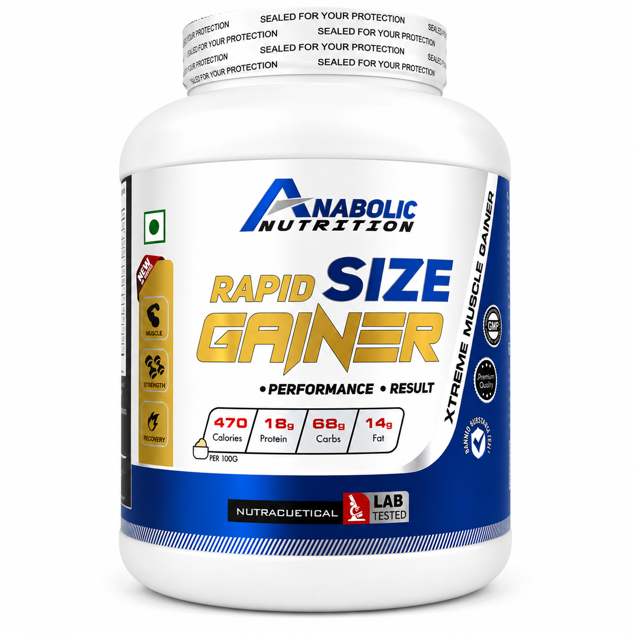 Anabolic Nutrition Rapid Size Gainer – High Calorie Mass Gainer (Extreme Muscle Gainer) 2.7kg