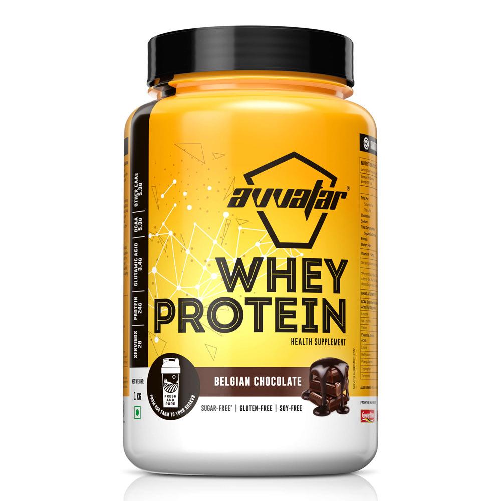 Avvatar Whey Protein Powder (Belgian Chocolate) – High Quality Protein Supplement 2kg